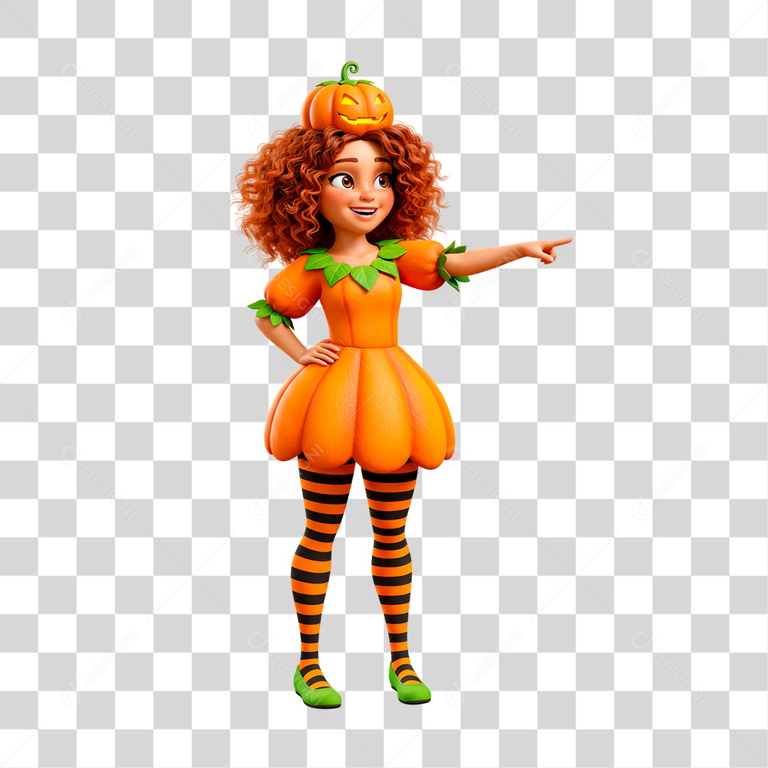 Personagem 3D de Halloween PNG Transparente