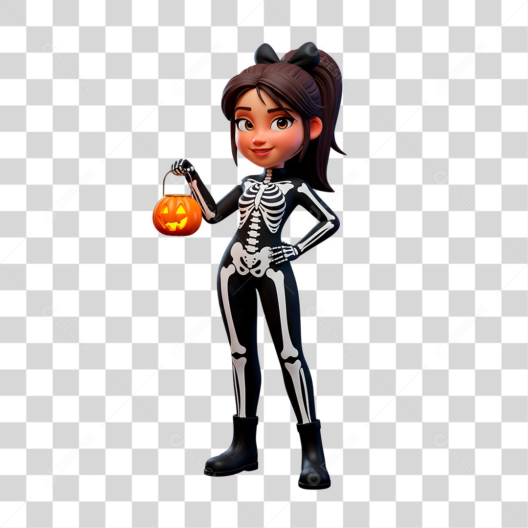 Personagem 3D de Halloween PNG Transparente