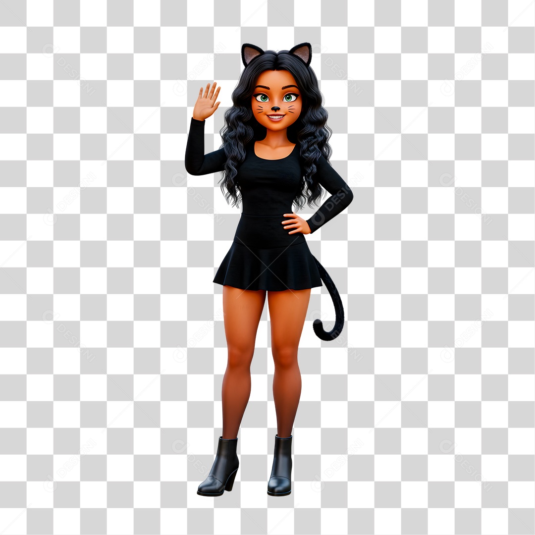 Personagem 3D de Halloween PNG Transparente