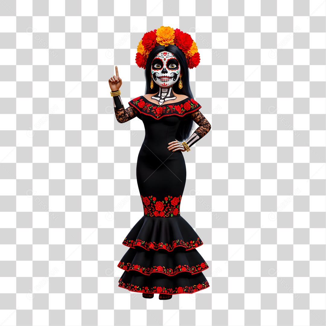 Personagem 3D de Halloween PNG Transparente