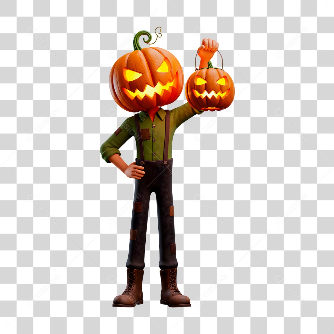 Personagem 3D de Halloween PNG Transparente