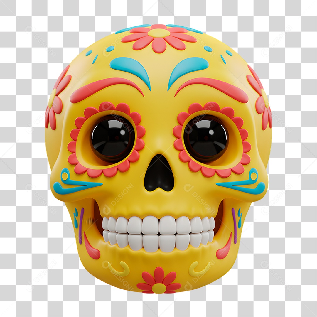 Emoji Caveira  PNG Transparente