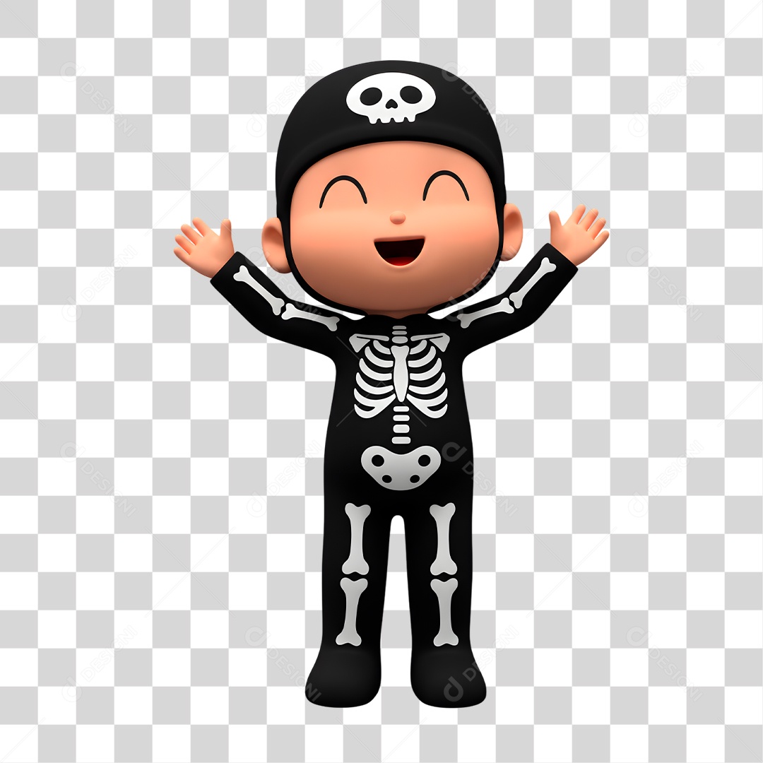 Personagem 3D de Halloween PNG Transparente