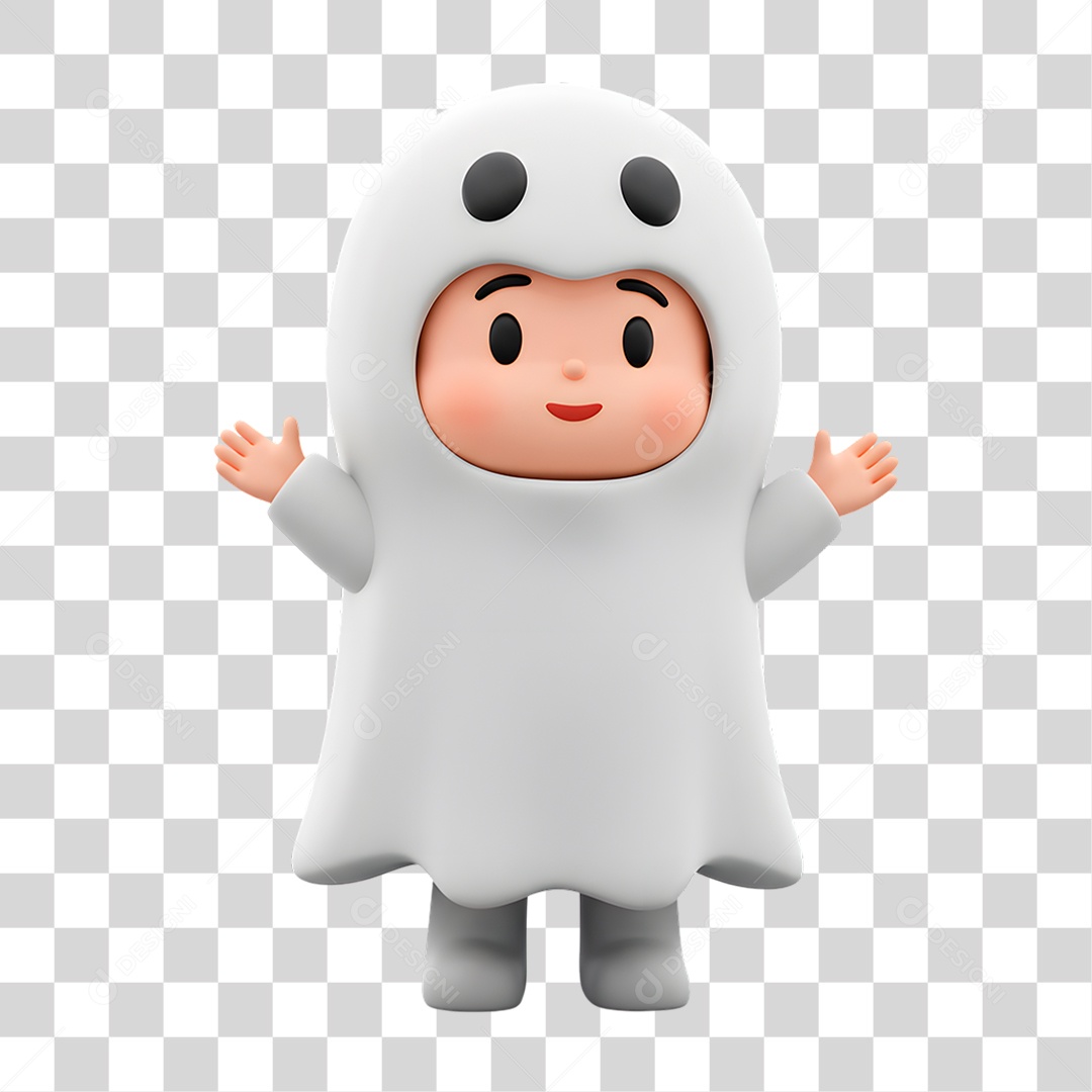 Personagem 3D de Halloween PNG Transparente