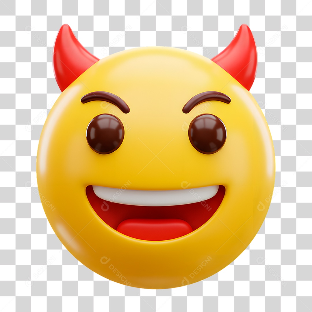 Emoji Malvado PNG Transparente