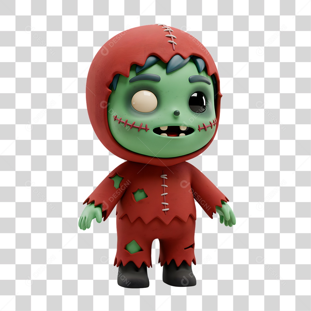 Personagem 3D de Halloween PNG Transparente