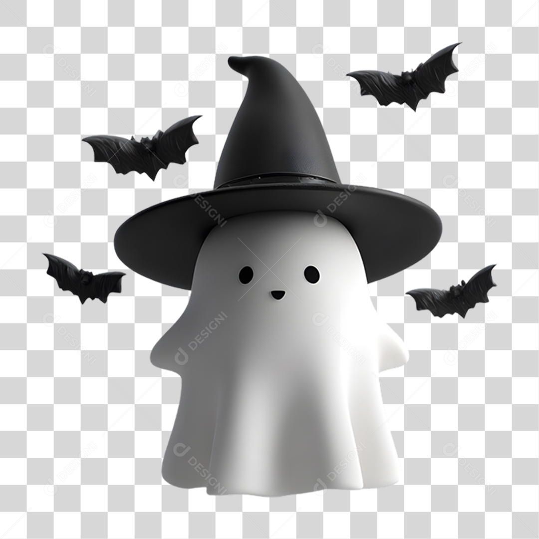 Decoração Fantasma de Halloween PNG Transparente