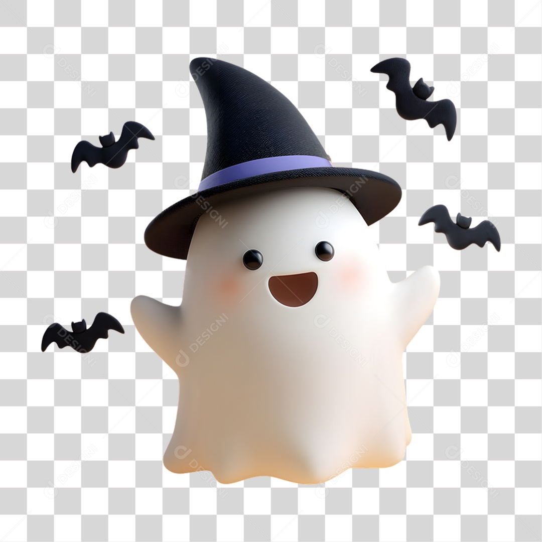 Decoração Fantasma de Halloween PNG Transparente