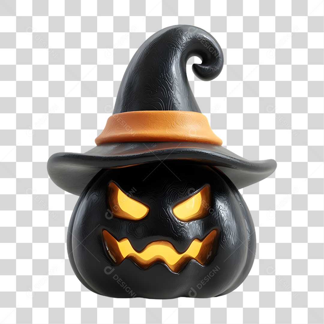 Decoração Abóbora de Halloween PNG Transparente