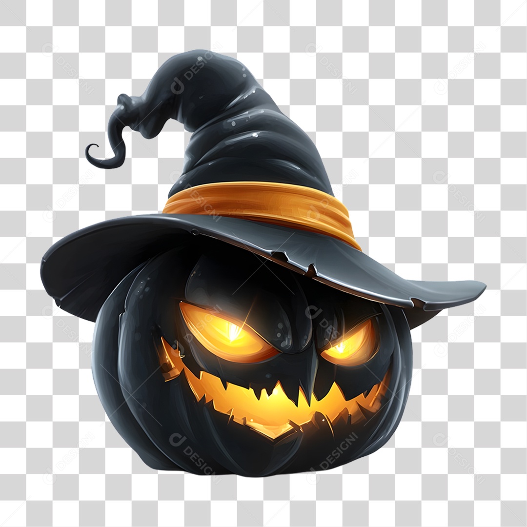 Decoração Abóbora de Halloween PNG Transparente