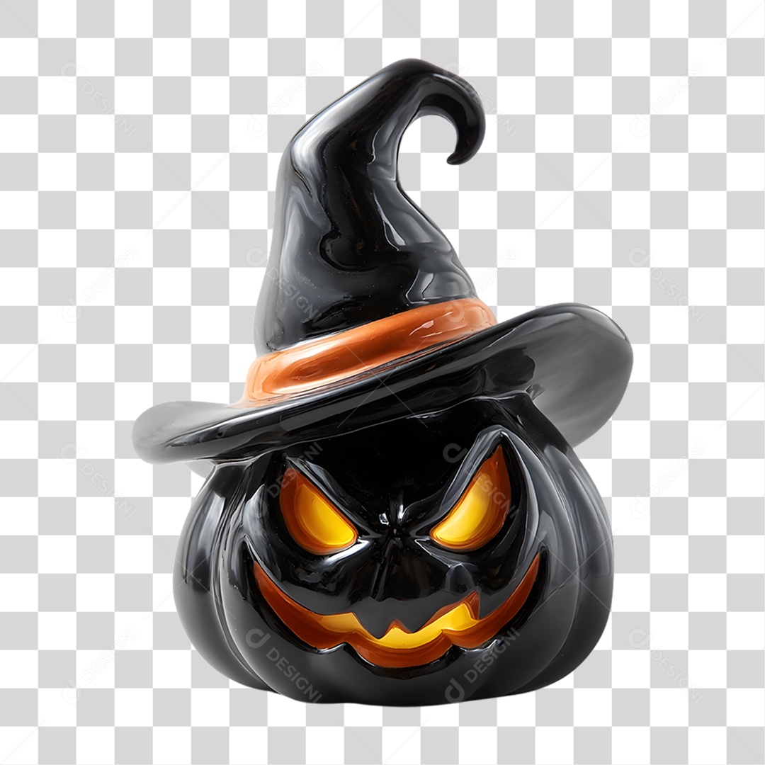 Decoração Abóbora de Halloween PNG Transparente