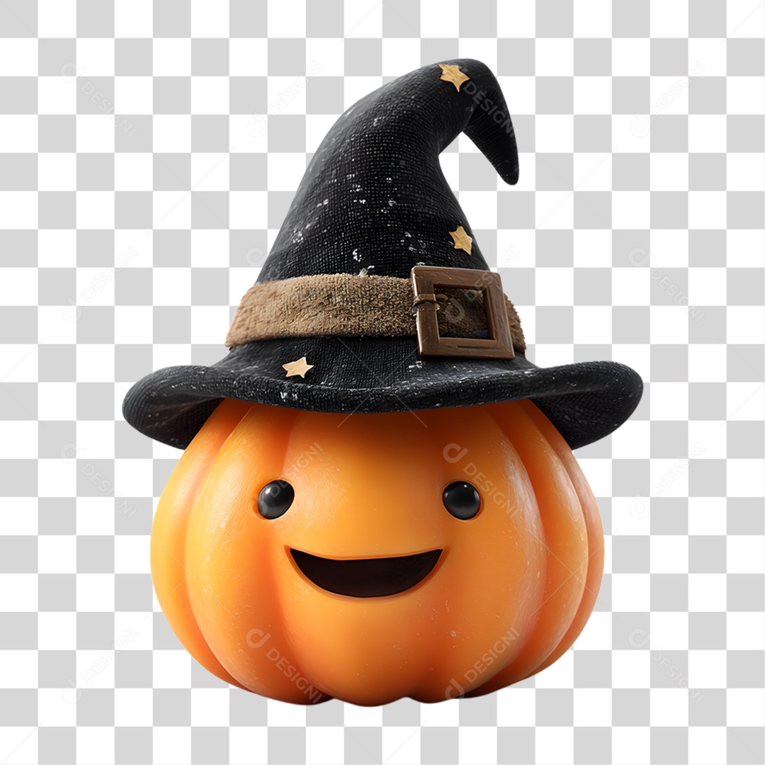 Decoração Abóbora de Halloween PNG Transparente