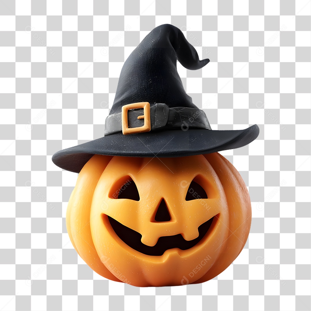 Decoração Abóbora de Halloween PNG Transparente