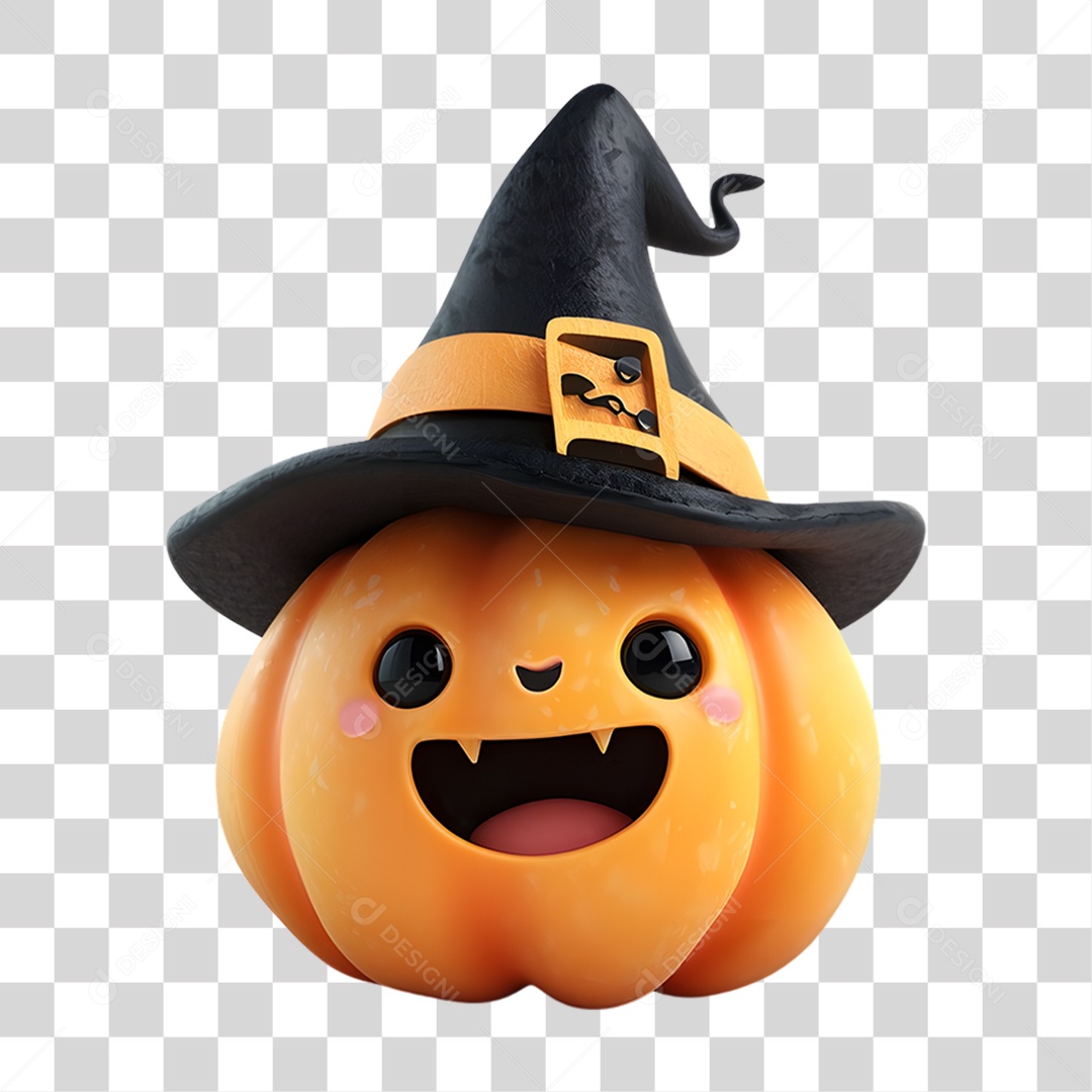 Decoração Abóbora de Halloween PNG Transparente