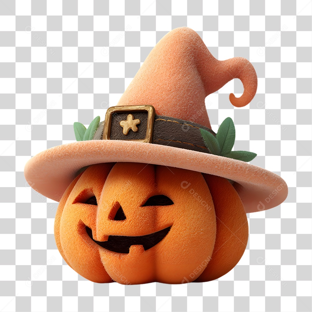 Decoração Abóbora de Halloween PNG Transparente