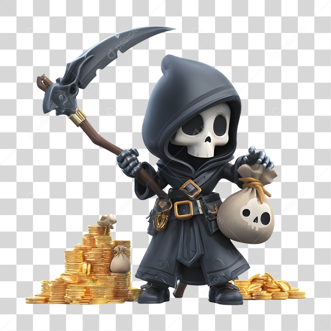 Ceifador Halloween PNG Transparente