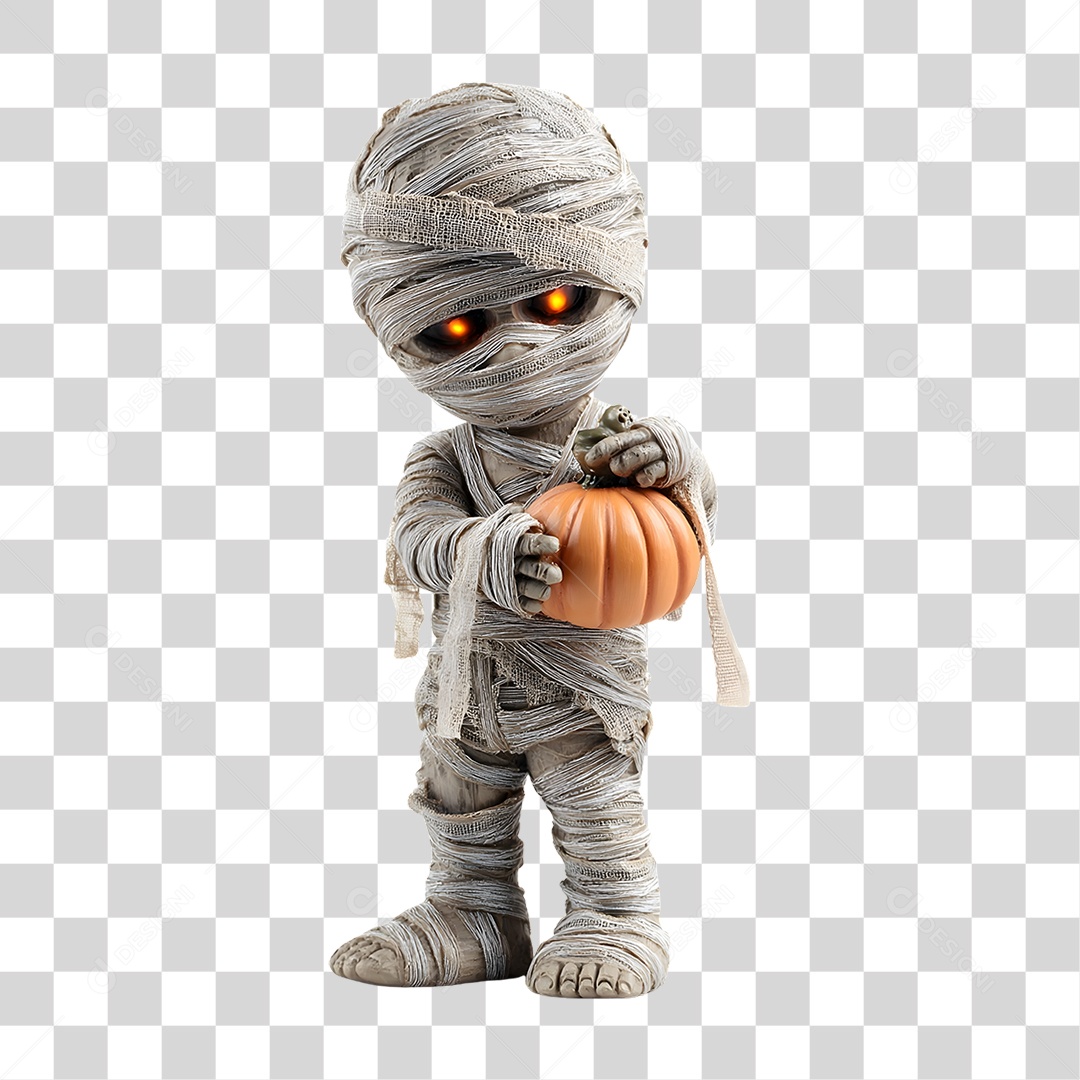Múmia de Halloween PNG Transparente
