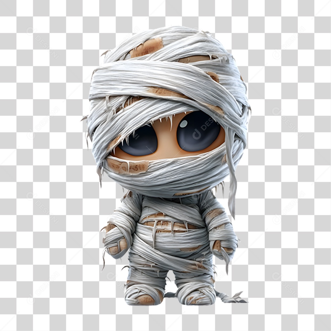 Múmia de Halloween PNG Transparente