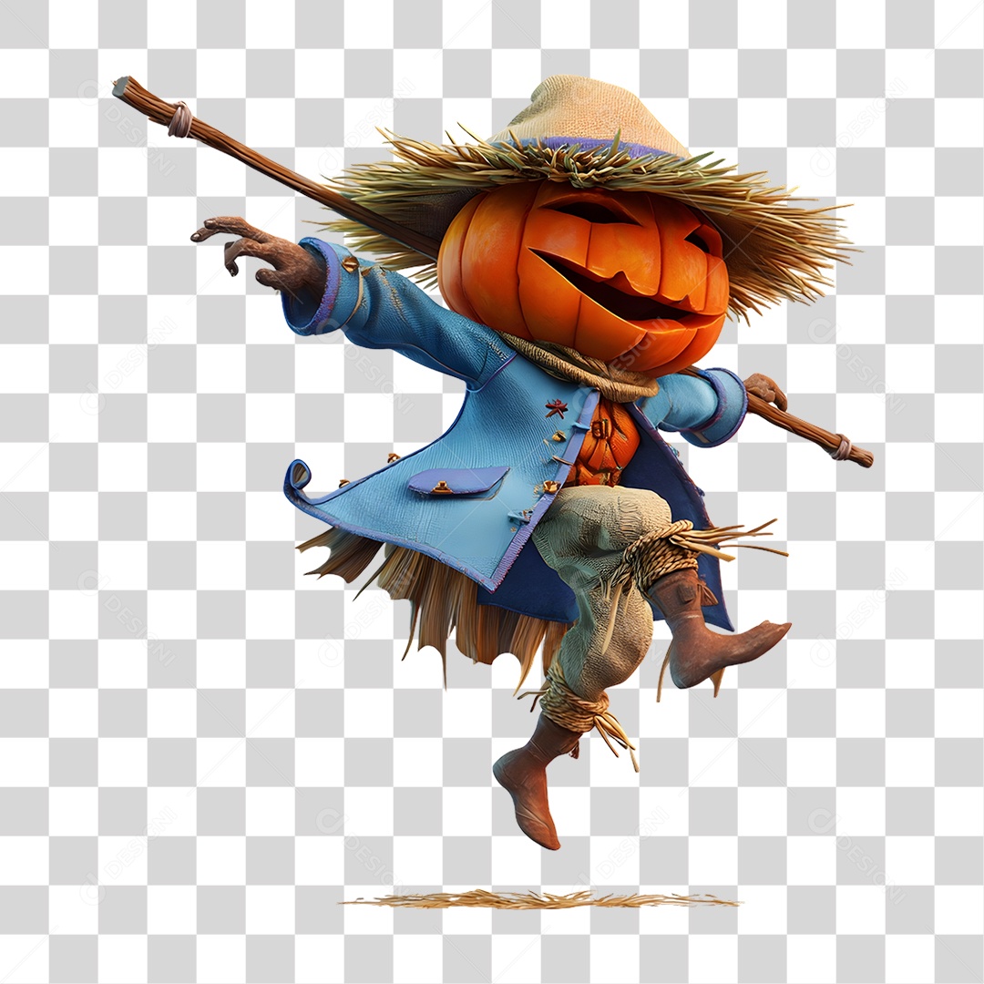 Espantalho de Halloween PNG Transparente