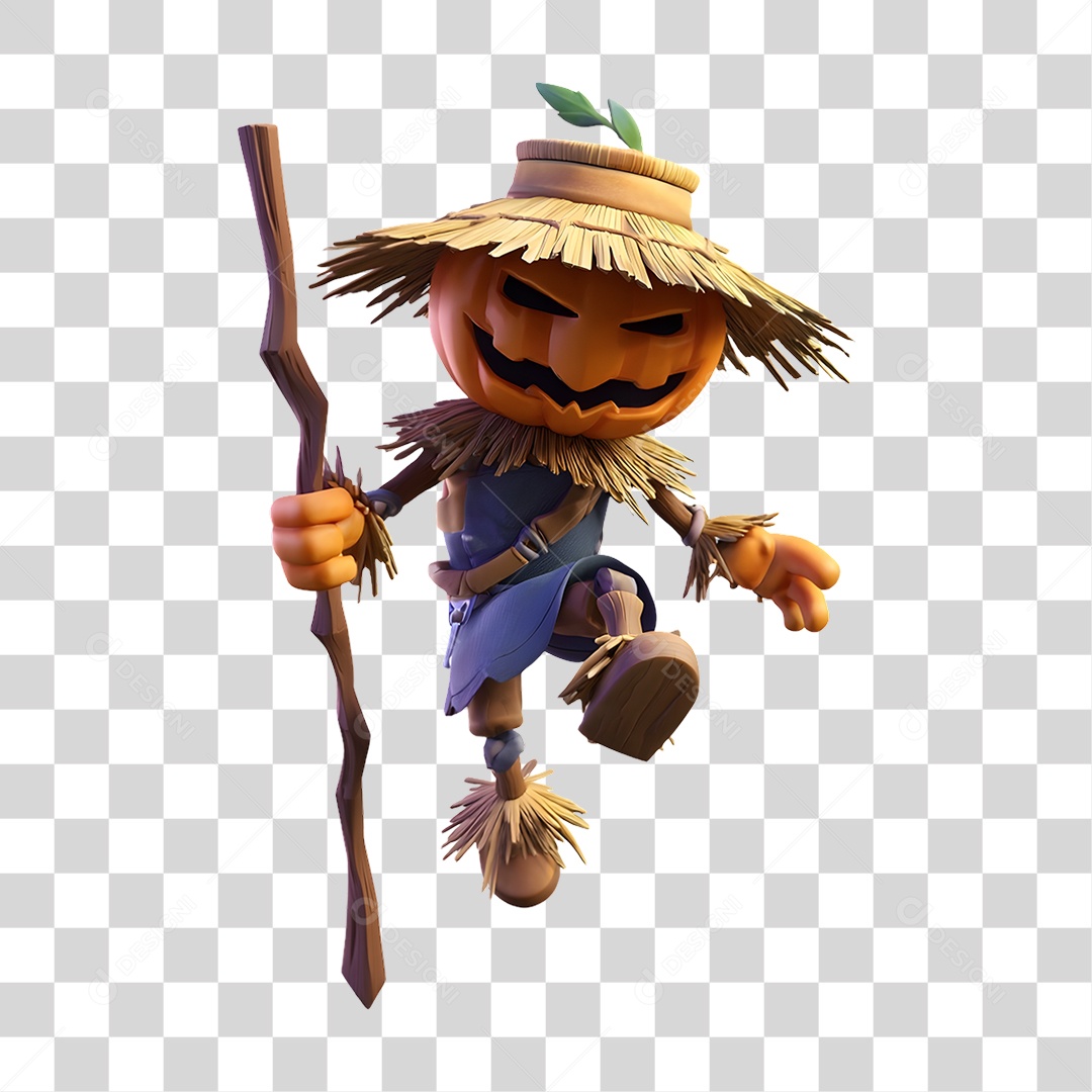 Espantalho de Halloween PNG Transparente