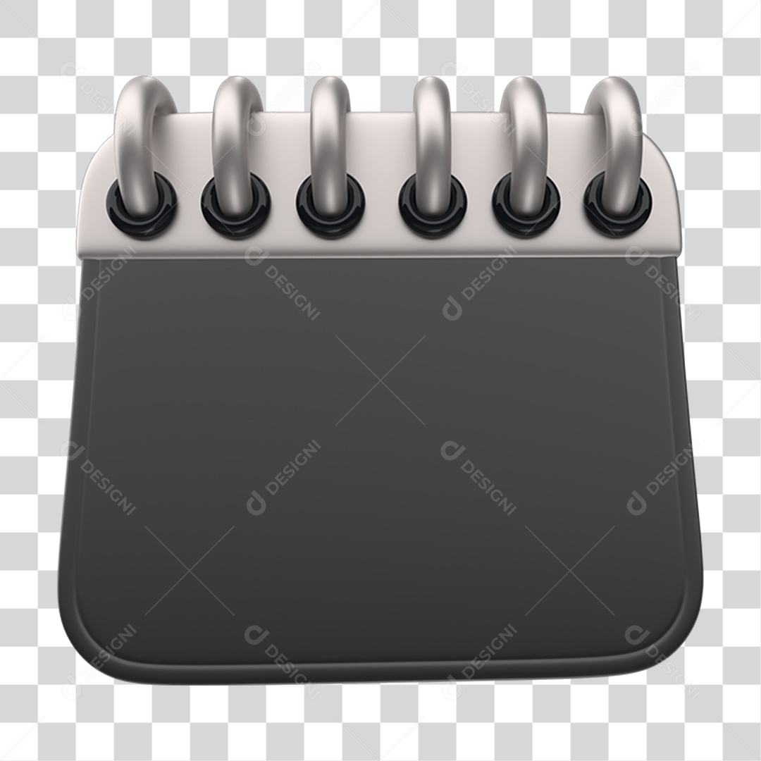 Elemento 3D Calendário PNG Transparente