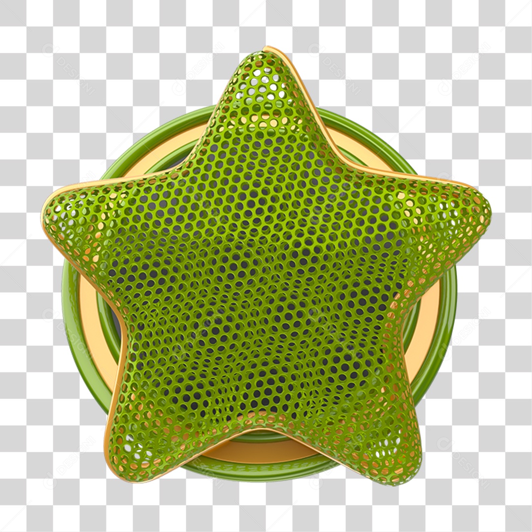 Placa Estrela Escudo PNG Transparente