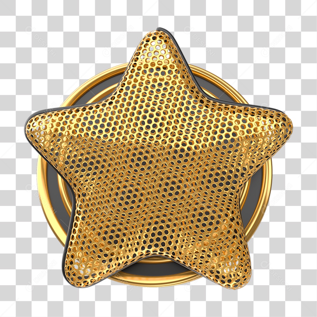 Placa Estrela Escudo PNG Transparente