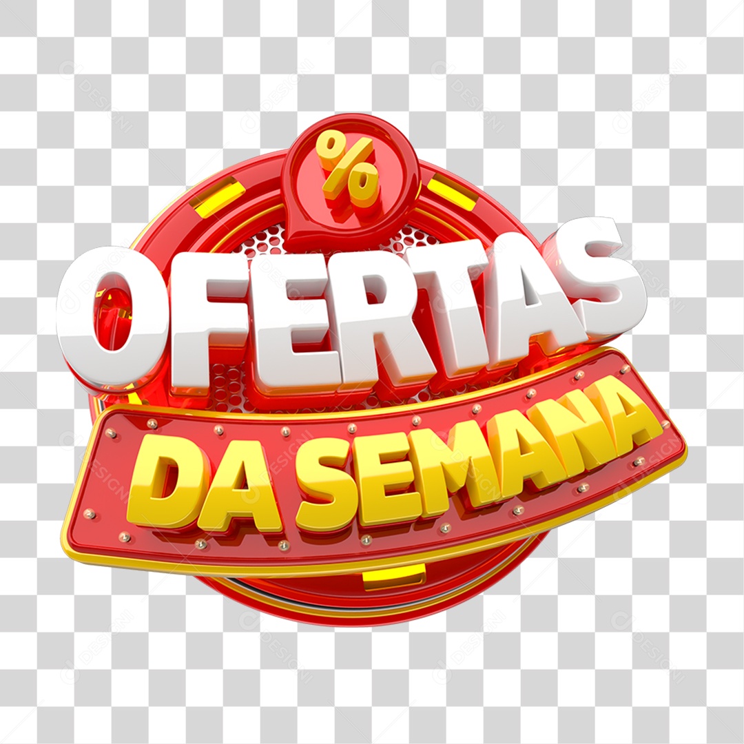 Selo 3D Ofertas da Semana PNG Transparente