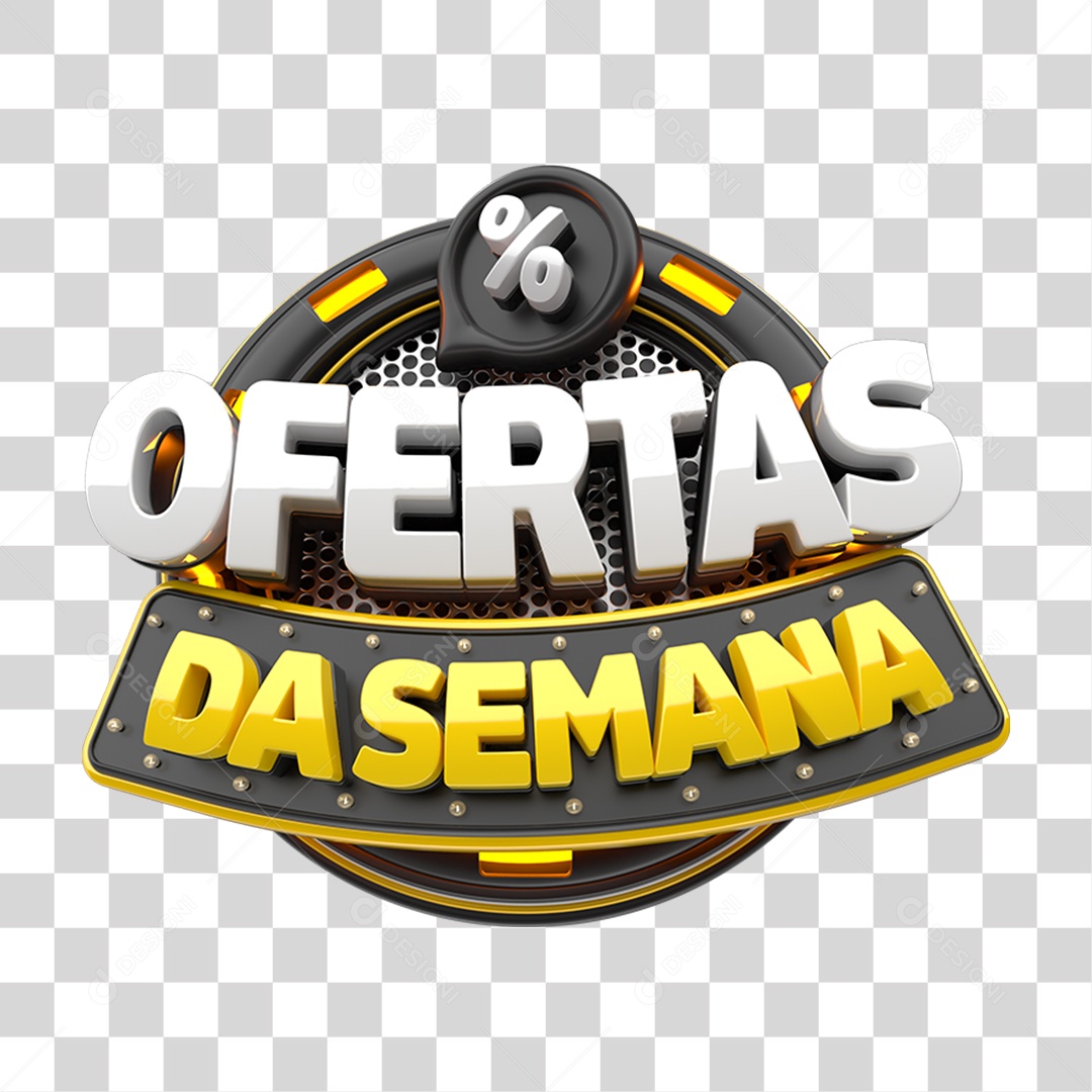 Selo 3D Ofertas da Semana PNG Transparente