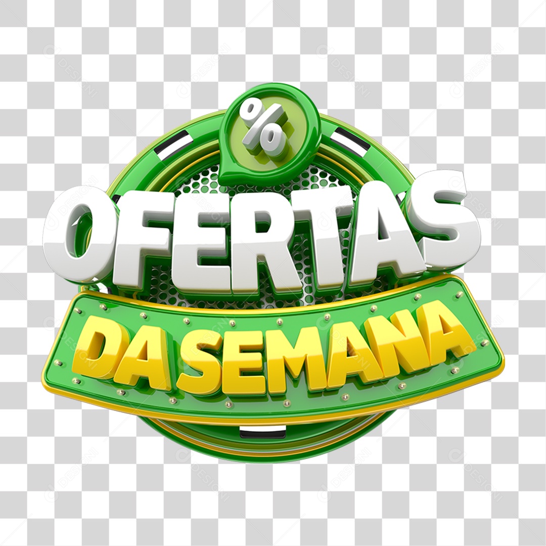 Selo 3D Ofertas da Semana PNG Transparente