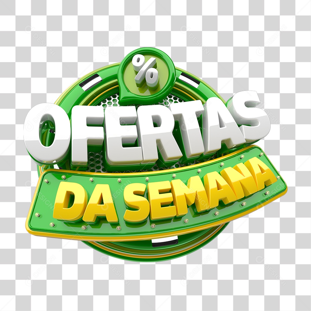 Selo 3D Ofertas da Semana PNG Transparente
