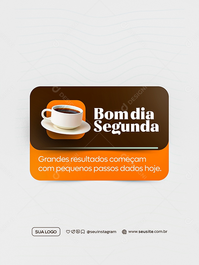 Bom Dia Segunda Feira Social Media PSD Editável