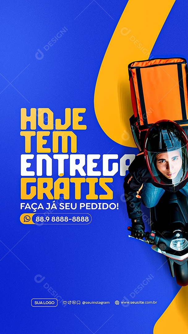 Story Delivery Entrega Grátis Social Media PSD Editável