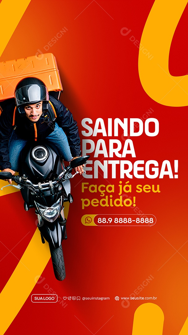 Story Delivery Saindo Para Entrega Social Media PSD Editável