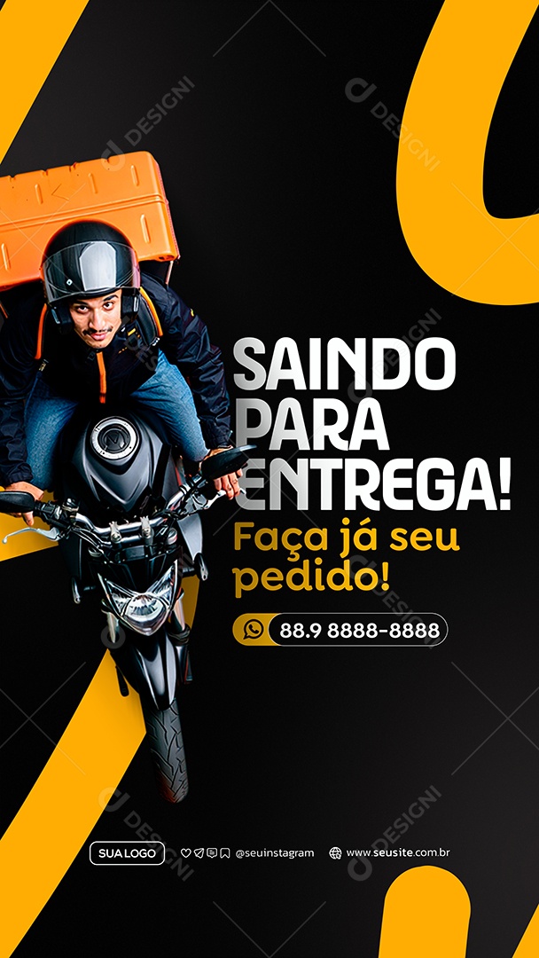 Story Delivery Saindo Para Entrega Social Media PSD Editável