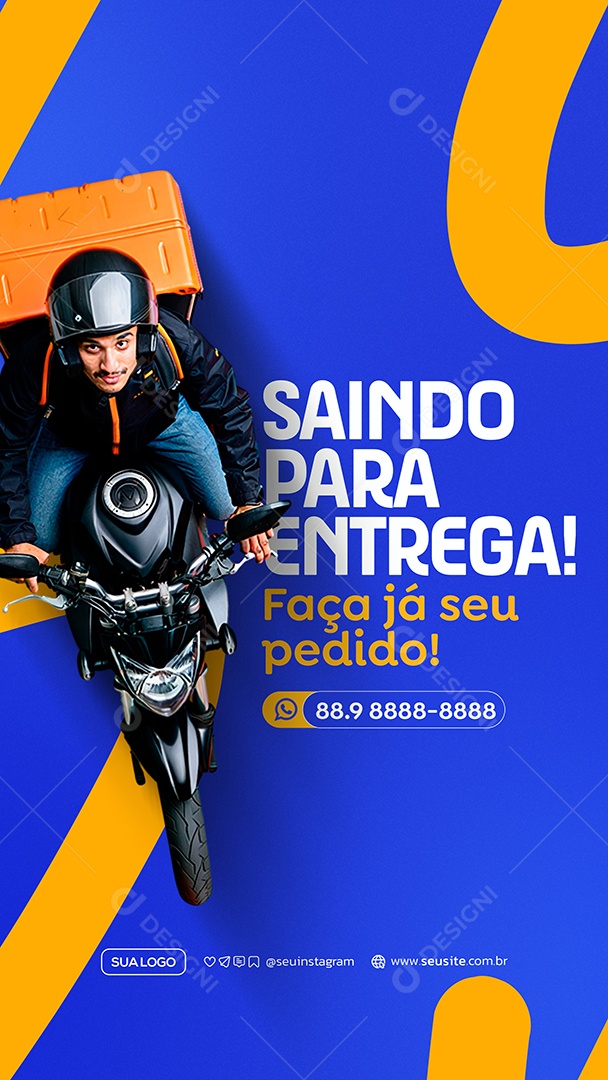 Story Delivery Saindo Para Entrega Social Media PSD Editável