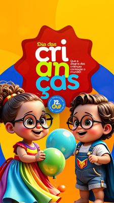 Story Feliz Dia das Crianças 12 de Outubro Social Media PSD Editável