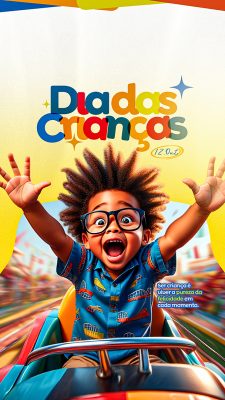 Story Feliz Dia das Crianças 12 de Outubro Social Media PSD Editável