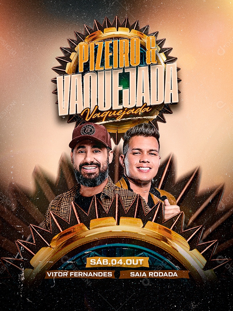 Flyer Pizero e Vaueja Social Media PSD Editável