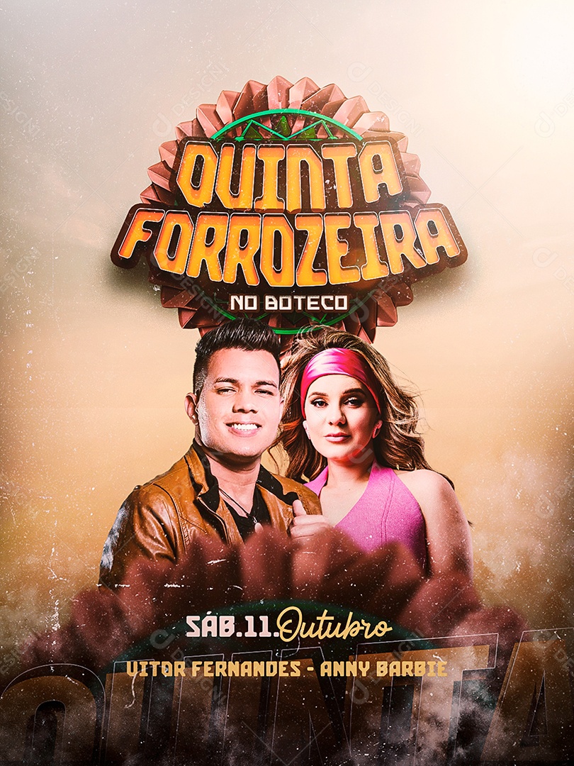 Flyer Quinta Forrozeira Social Media PSD Editável