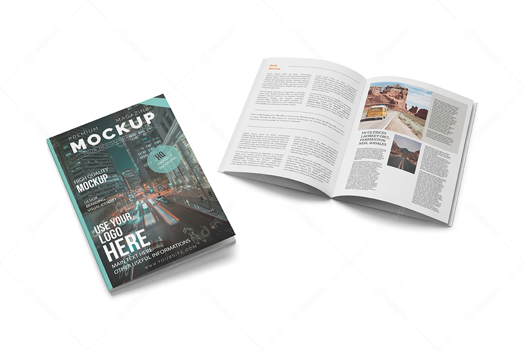 Mockup Revista PSD Editável