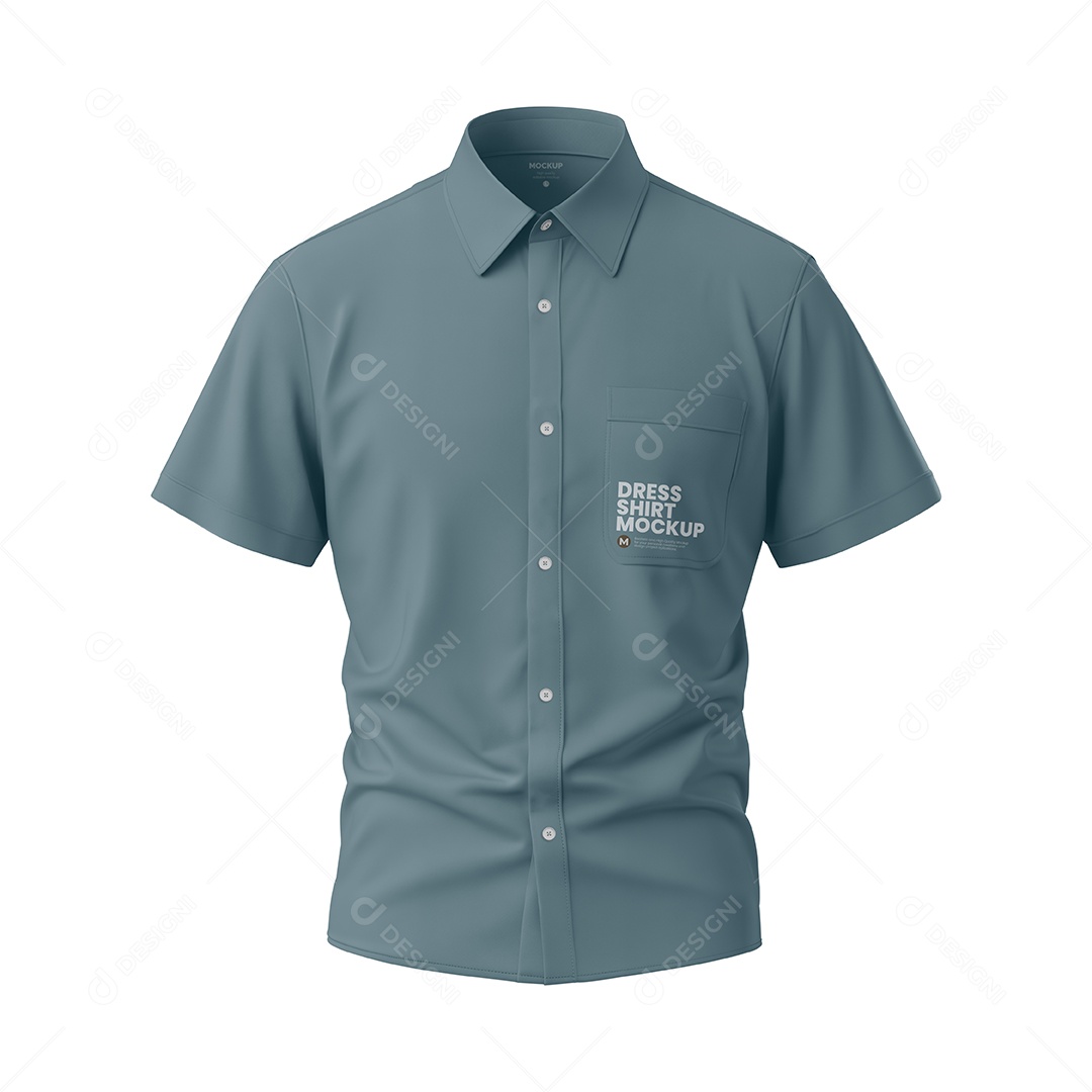 Mockup Camisa Social Manga Curta Mockup PSD Editável