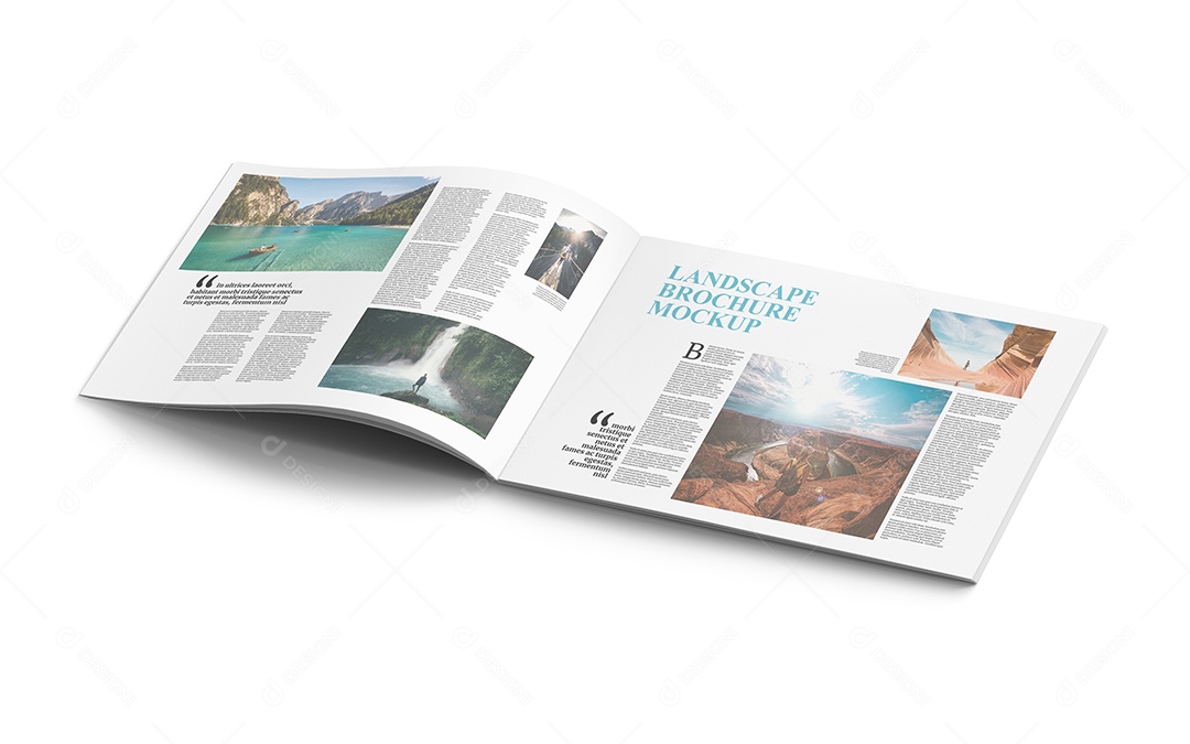 Folhetos de Três Dobras Mockup PSD Editável