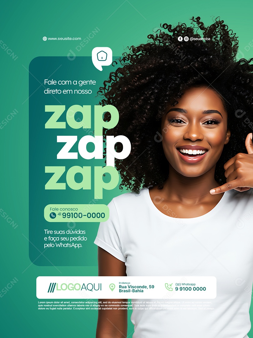 Casa Inteligente Fale com a Gente Direto em Nosso Zap Social Media PSD Editável