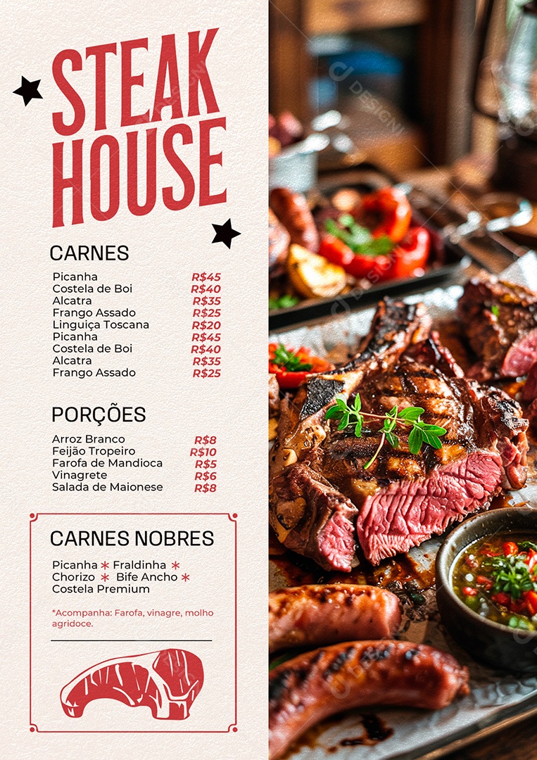Cardápio Churrascaria PSD Editável