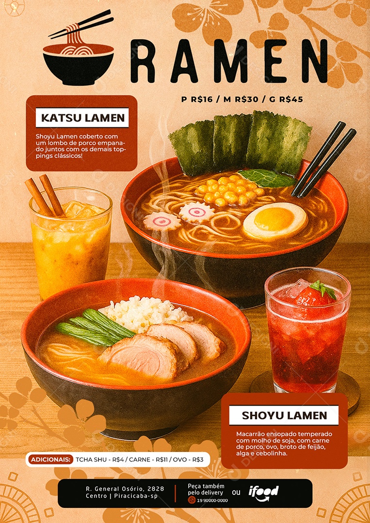 Cardápio Lámen PSD Editável