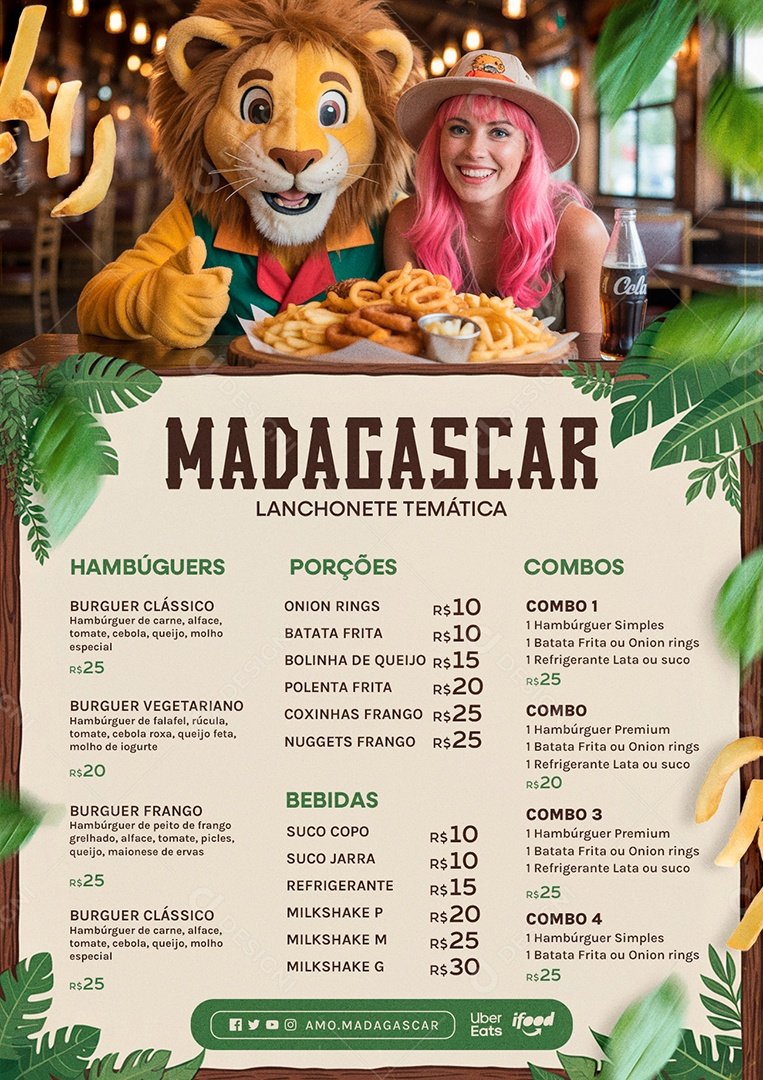 Cardápio Temático PSD Editável