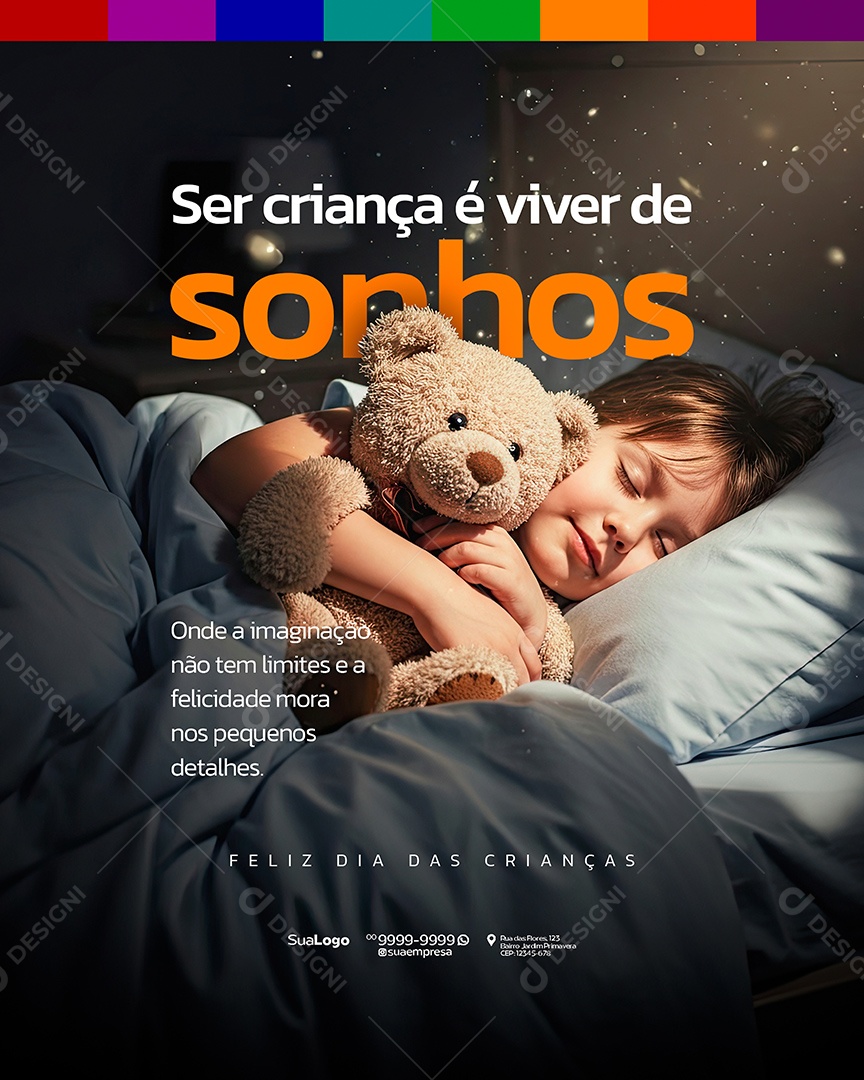 Feliz Dia das Crianças 12 de Outubro Social Media PSD Editável