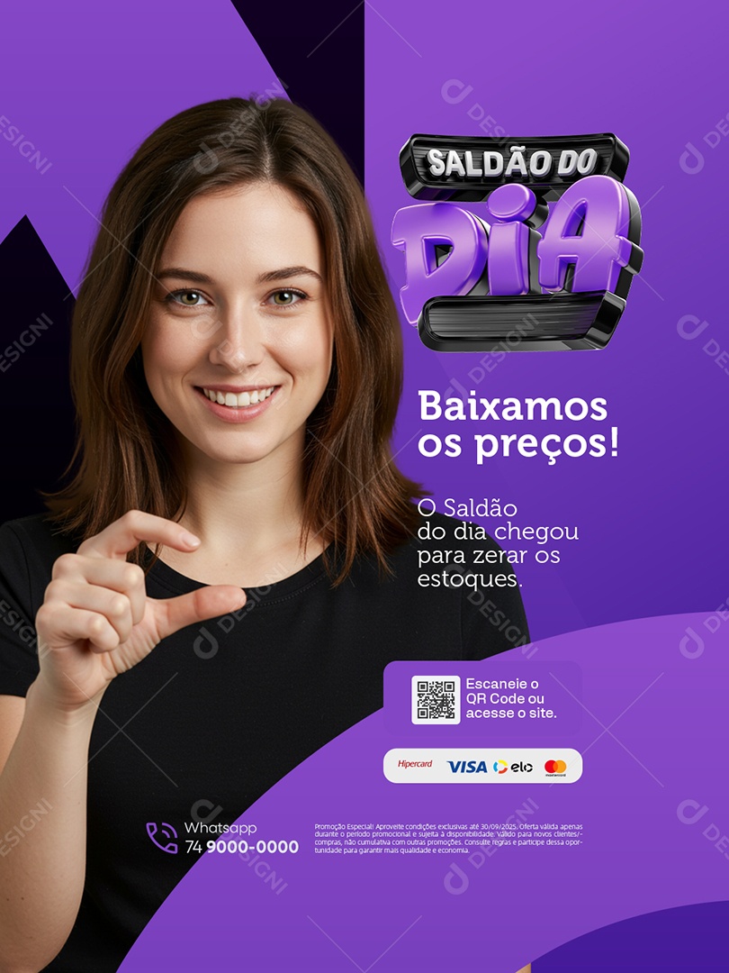 Saldão do Dia Baixamos os Preços Social Media PSD Editável