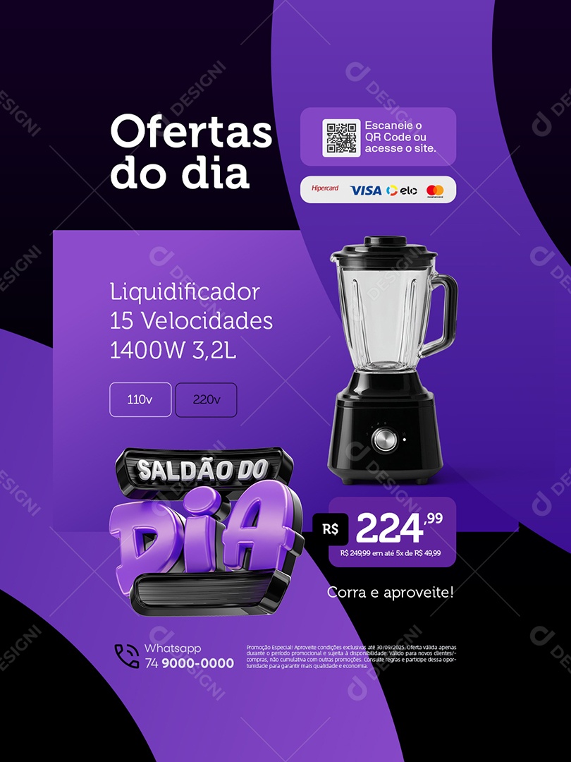 Saldão do Dia Ofertas do Dia Social Media PSD Editável